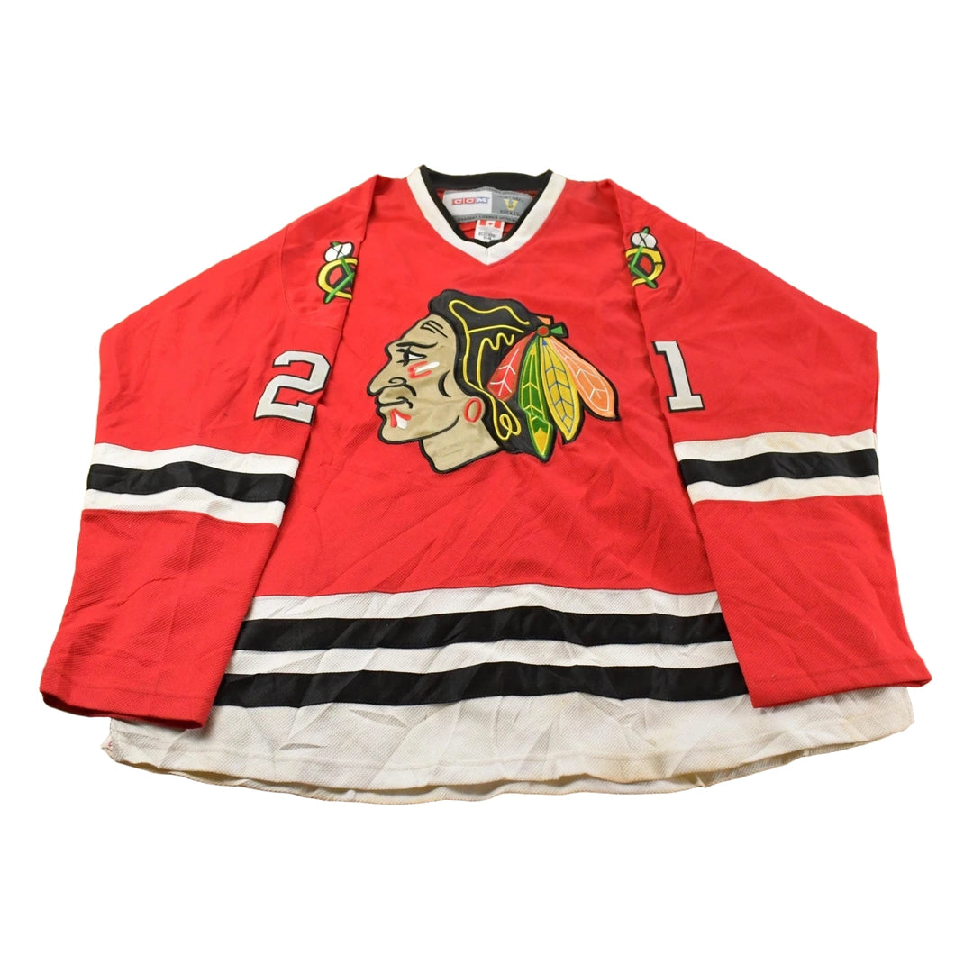 Vintage 2000s Stan Mikita #21 Chicago Blackhawks NHL CCM Hockey Jersey Men's XL