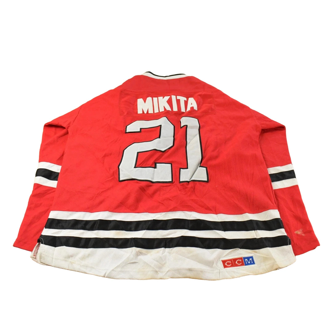 Vintage 2000s Stan Mikita #21 Chicago Blackhawks NHL CCM Hockey Jersey Men's XL