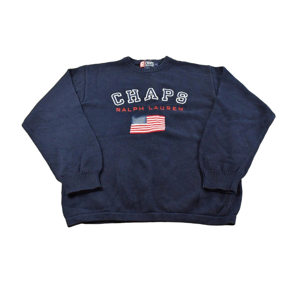 Vintage 1990s Chaps Ralph Lauren Knit Crewneck Sweater Men's Large