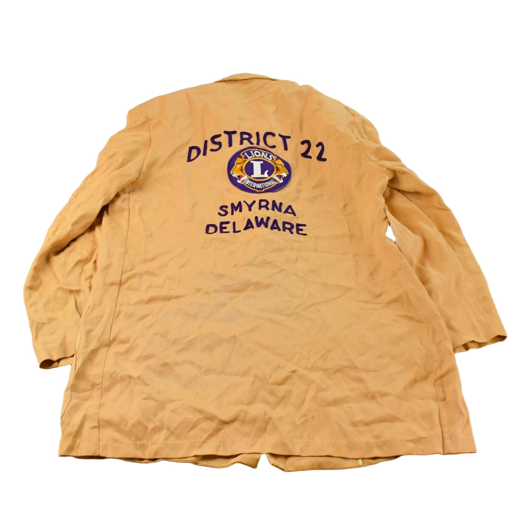 Vintage 1970s Lions Club International Chain Stitched Blazer Coat Men's M