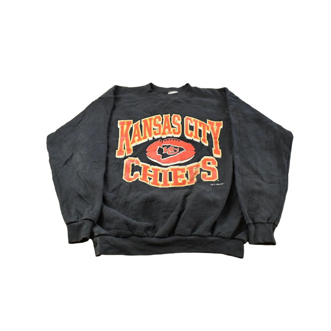 Vintage 1990s Kansas City Chiefs Crewneck Sweatshirt Men's L