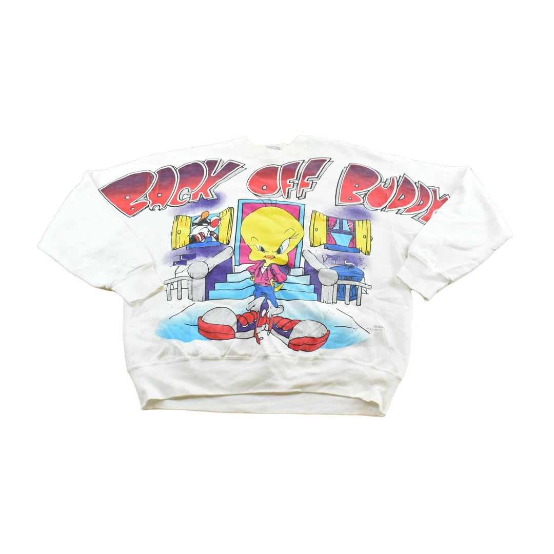 Vintage 1996 Freeze Looney Tunes Back Off Buddy Crewneck Sweatshirt Men's L