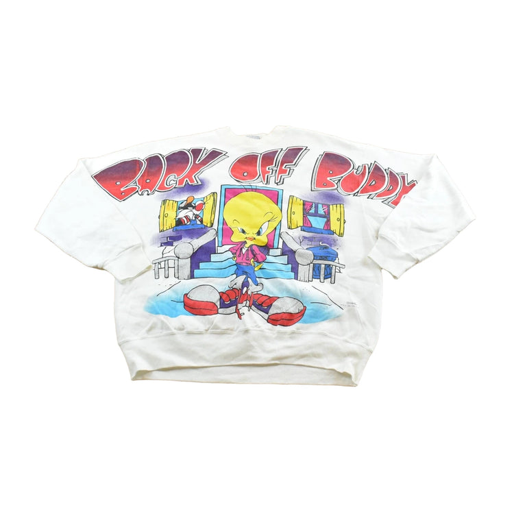 Vintage 1996 Freeze Looney Tunes Back Off Buddy Crewneck Sweatshirt Men's L