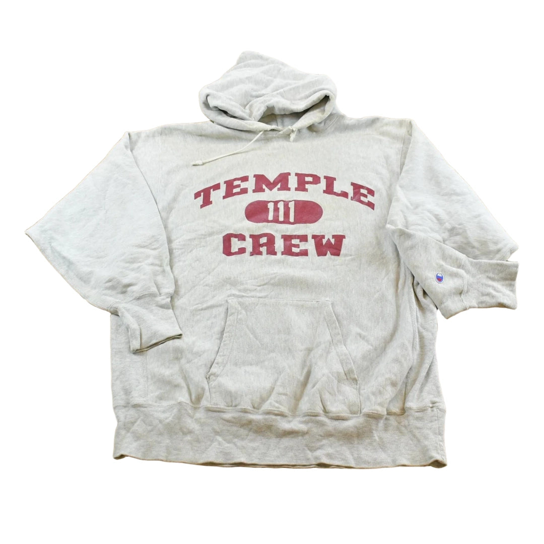 Vintage 1990s Champion Reverse Weave Temple University Owls Crew Hoodie Collegiate Sweatshirt Men's L