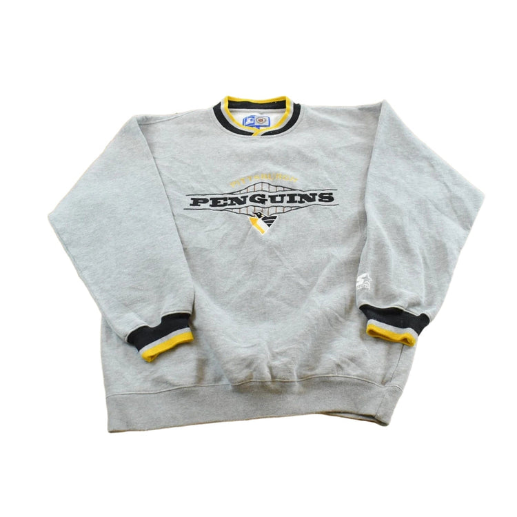Vintage 1990s Starter Pittsburgh Penguins NHL Crewneck Sweatshirt Men's XL