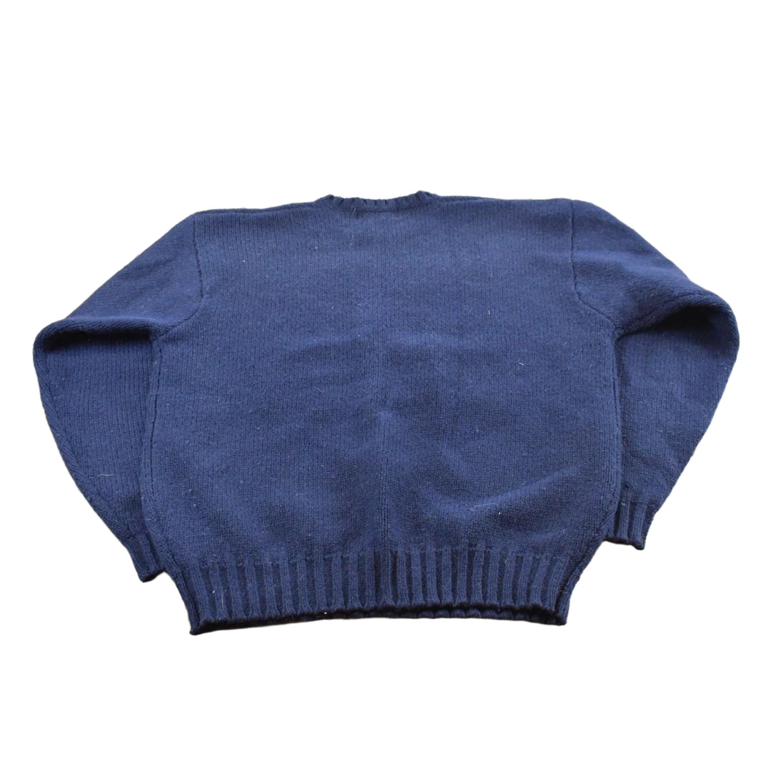 Vintage 1990s Britches American Flag Shetland Wool Knit Crewneck Sweater Mens M