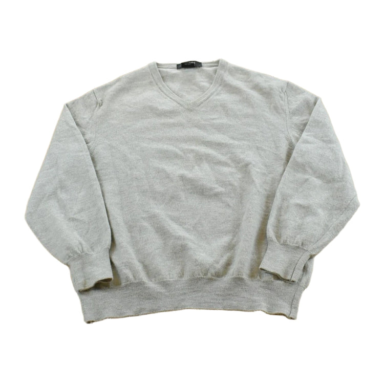 Vintage 1990s Giorgiolini V-Neck Merino Wool Knit Sweater Men's S