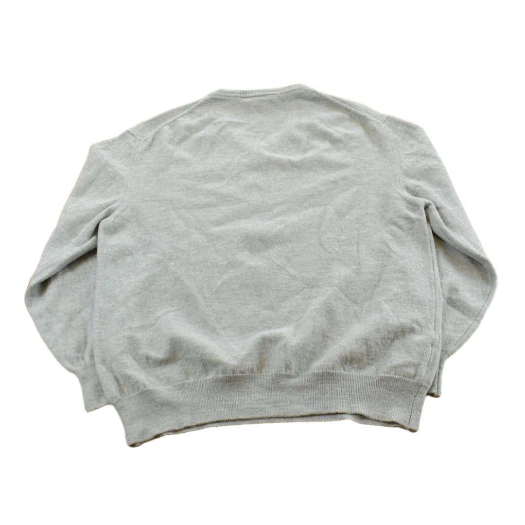 Vintage 1990s Giorgiolini V-Neck Merino Wool Knit Sweater Men's S