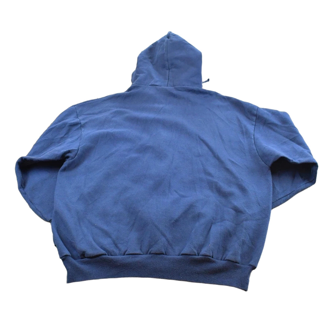 Vintage 1990s Hanes Her Way Blue Zip Up Hoodie Mens XL