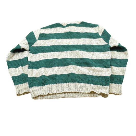 Vintage 1990s Cambridge Dry Goods Striped Knit Wool Crewneck Sweater Men's S