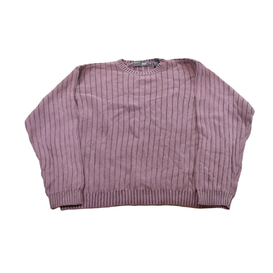 Vintage 1990s Arrow Cable Knit Cotton Sweater Men's M