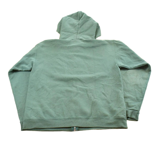 Vintage 2000s Champion Blank Green Full Zip Hoodie Sweatshirt Men's S