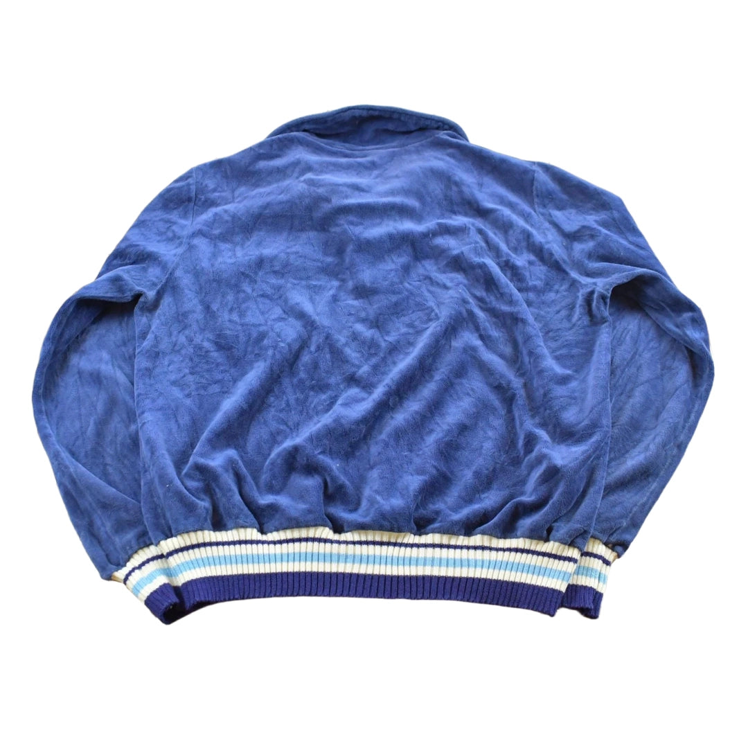 Vintage 1980s Majestic Collared Velour Sweater Men's S