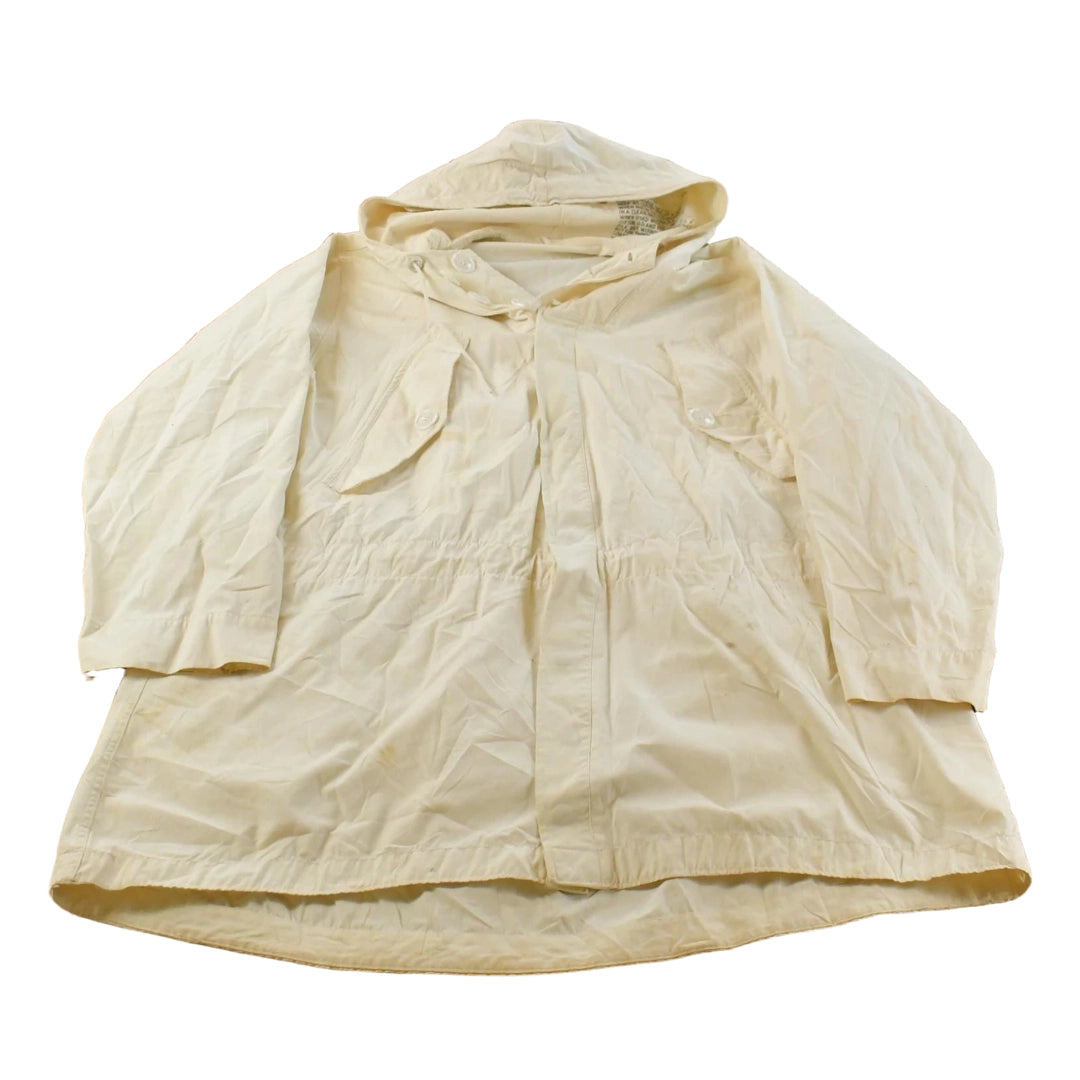 Vintage 1943 Military Parka Field Over White Jacket Men's Large