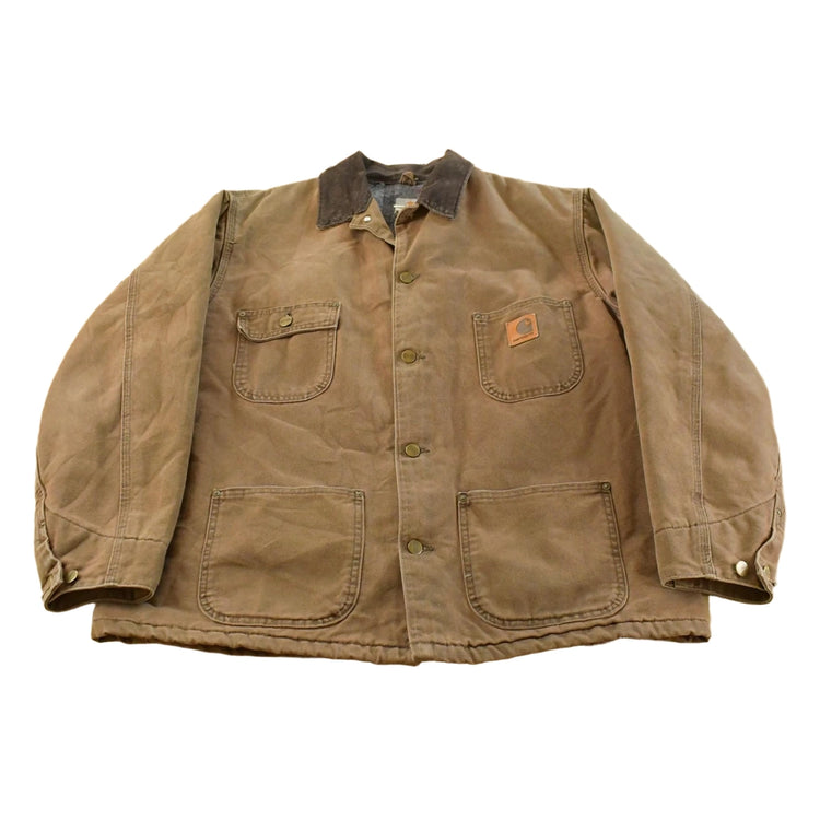 Vintage 1980's Carhartt Blanket Lined Chore Barn Jacket Men's L