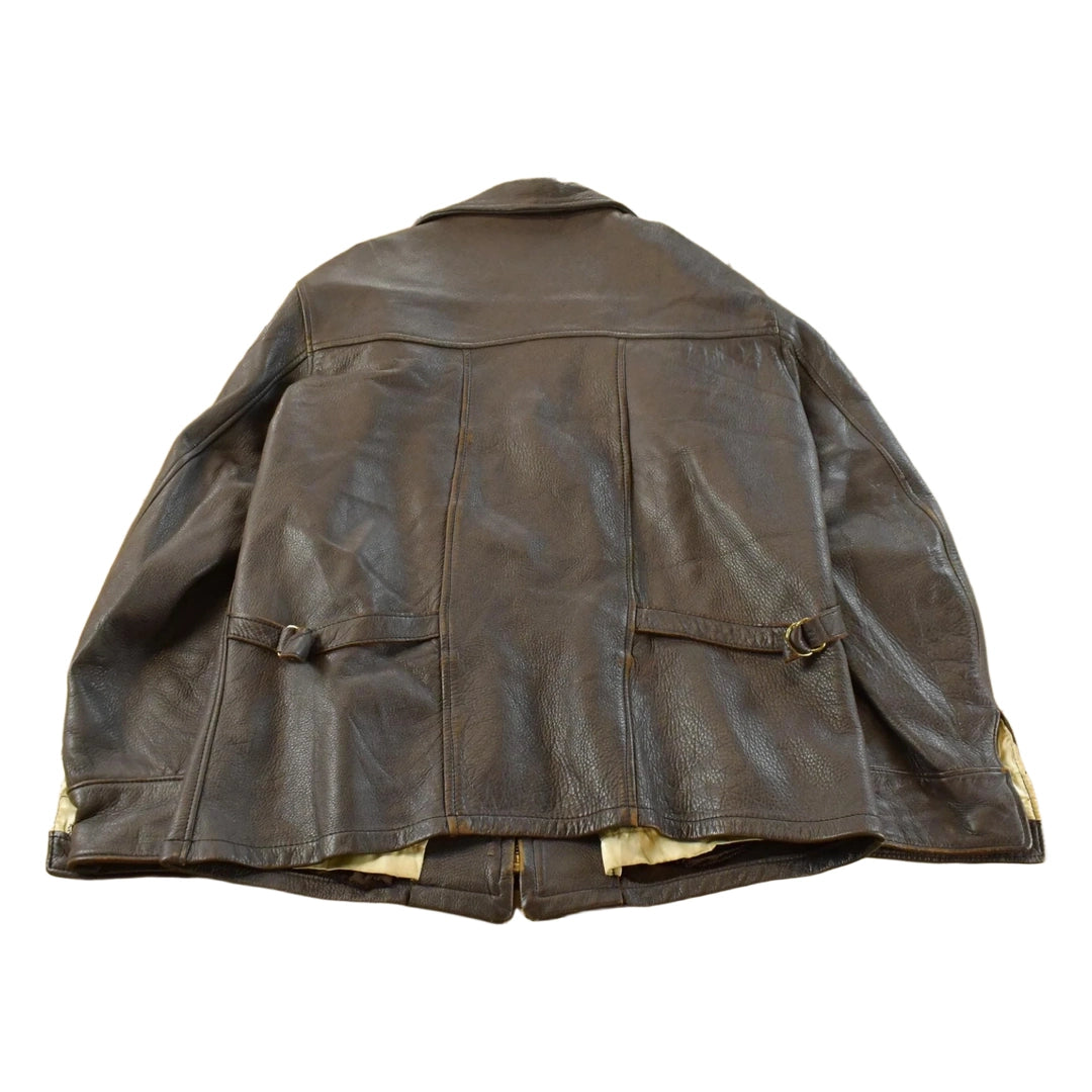Vintage 1970s DeerWear Deer Skin Leather Bomber Jacket Made In USA Men's M