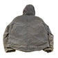 Vintage 1990s Thrashed Carhartt Distressed Canvas Hooded Jacket Men's L Tall