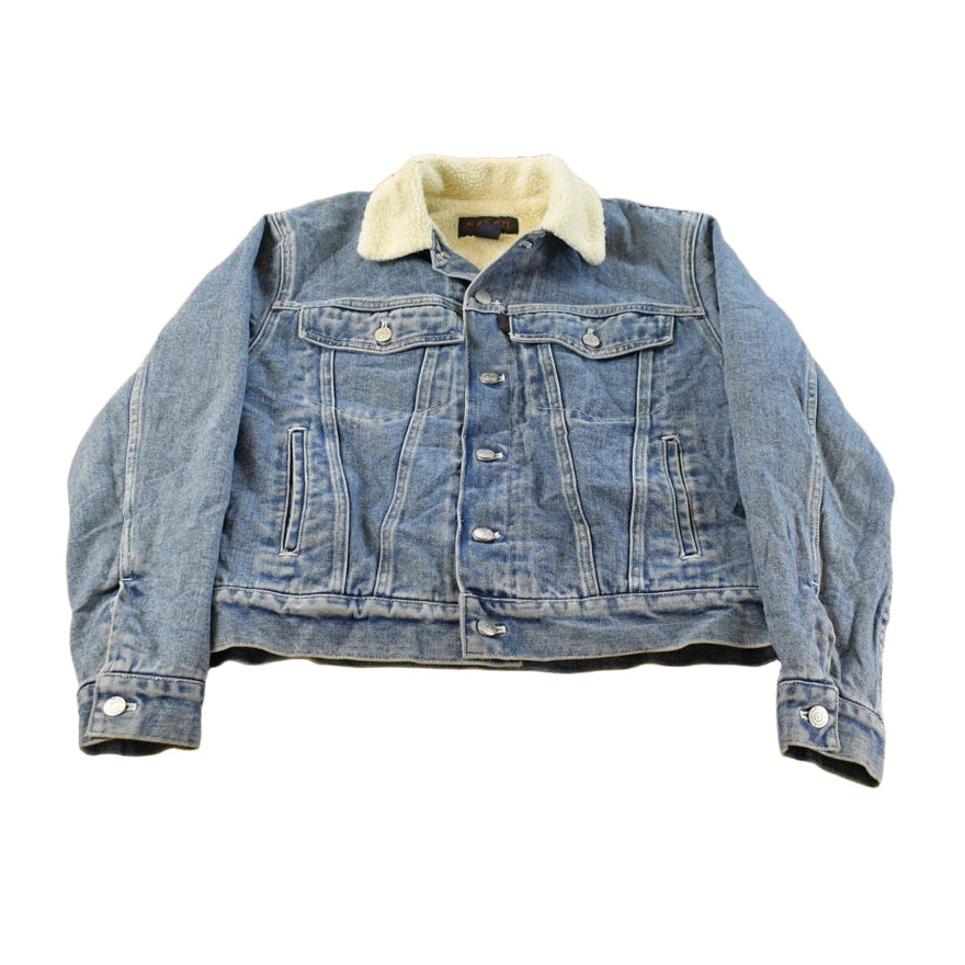 Vintage 2000s Ralph Lauren Sherpa Denim Trucker Jacket Women's S