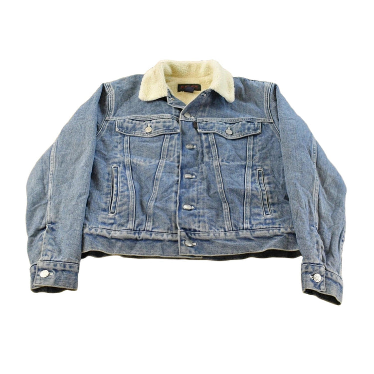 Vintage 2000s Ralph Lauren Sherpa Denim Trucker Jacket Women's S