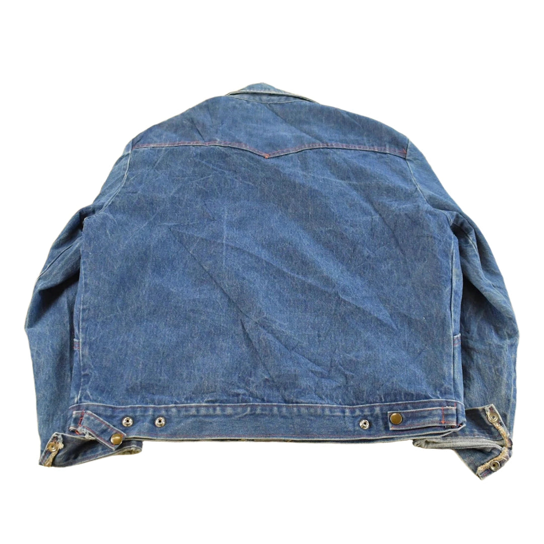 Vintage 1970s Western Wear Denim Jean Jacket Men's L