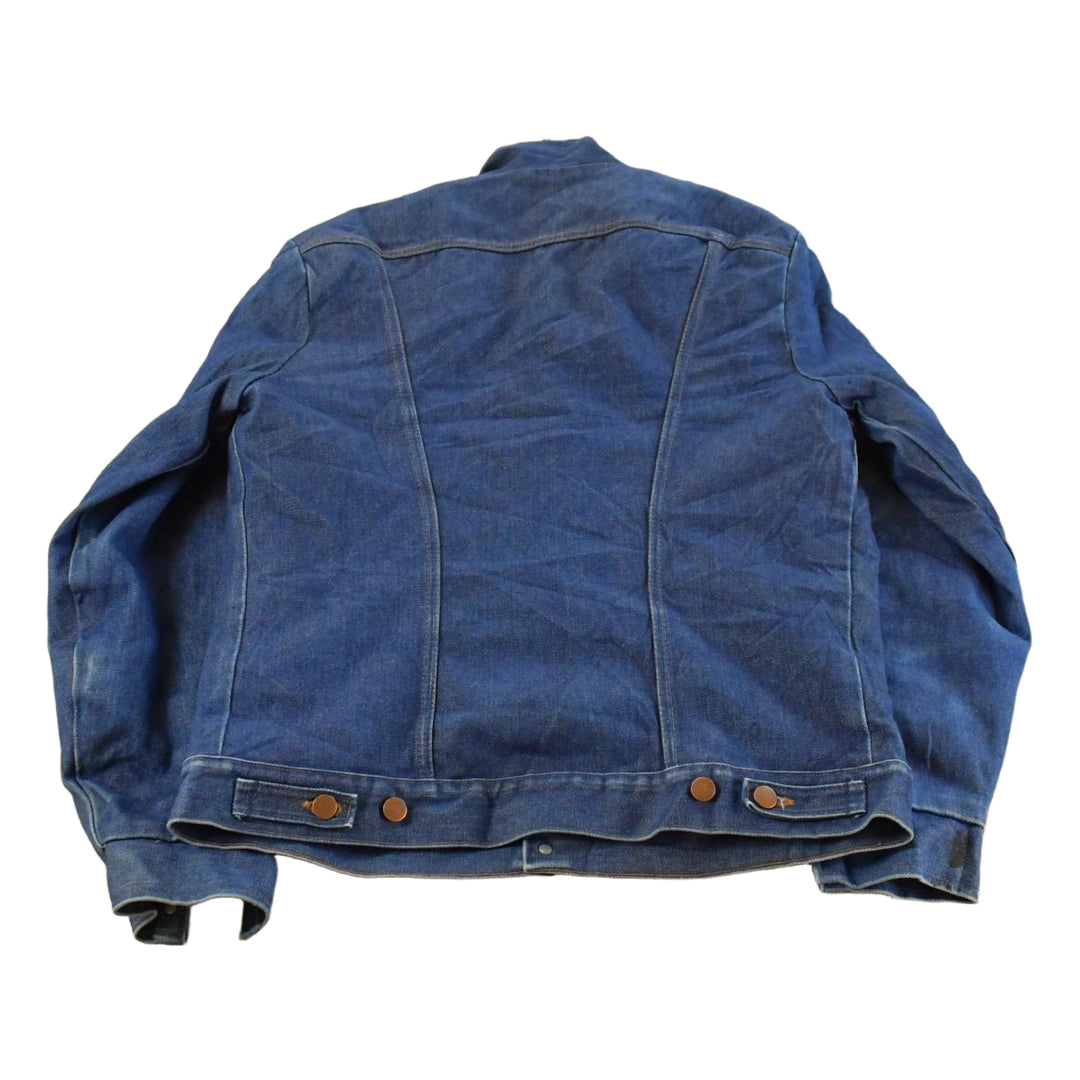 Vintage 1970s Wrangler Western Wear Blanket Lined Denim Jean Jacket Men's M