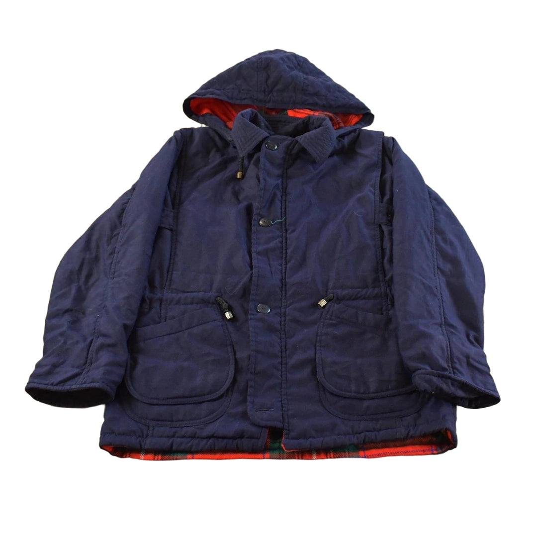 Vintage 1990s Guess USA American Flag Lined Parka Jacket Youth L-XL