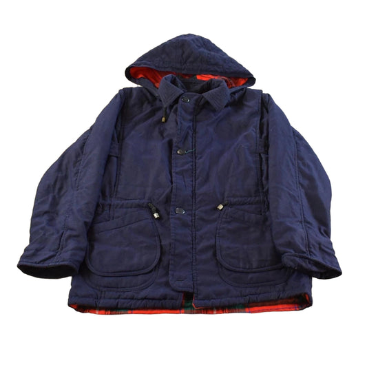 Vintage 1990s Guess USA American Flag Lined Parka Jacket Youth L-XL