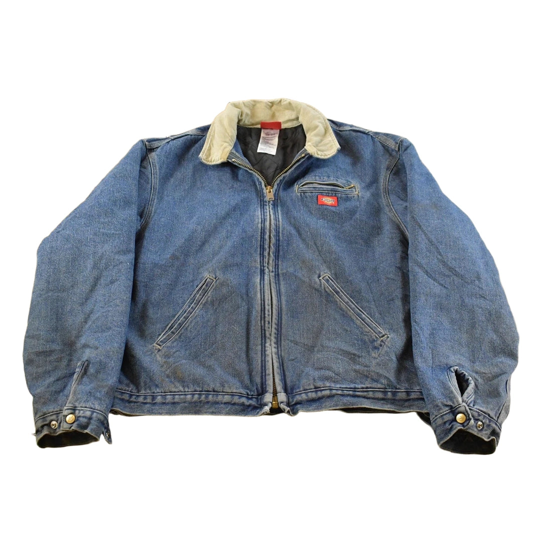 Vintage 1990s Dickies Insulated Denim Jean Jacket Men's 2XL