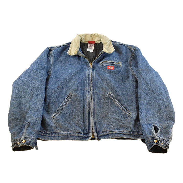 Vintage 1990s Dickies Insulated Denim Jean Jacket Men's 2XL