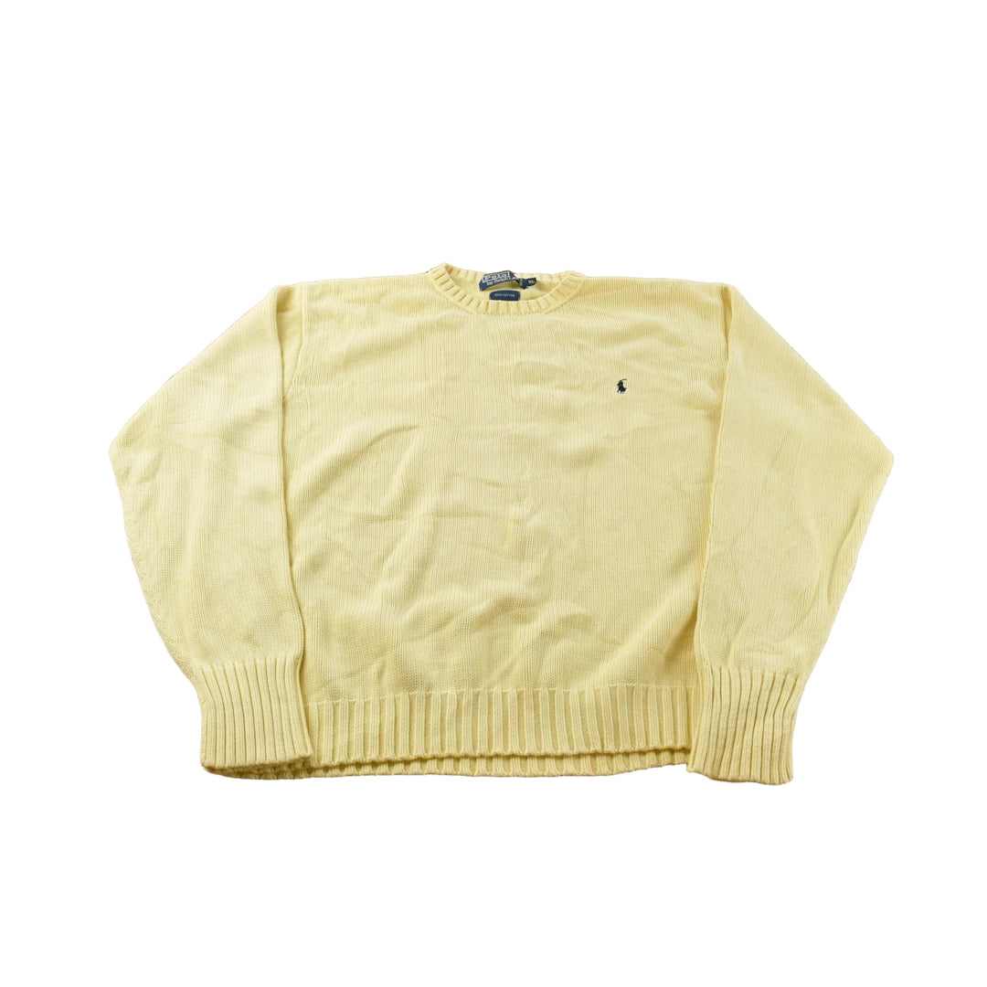 Vintage 1990s Polo By Ralph Lauren Knit Crewneck Sweater Men's XL