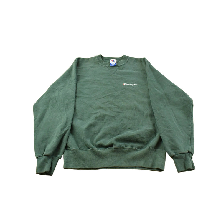 Vintage 1990s Champion Script Logo Crewneck Sweatshirt Men's Medium