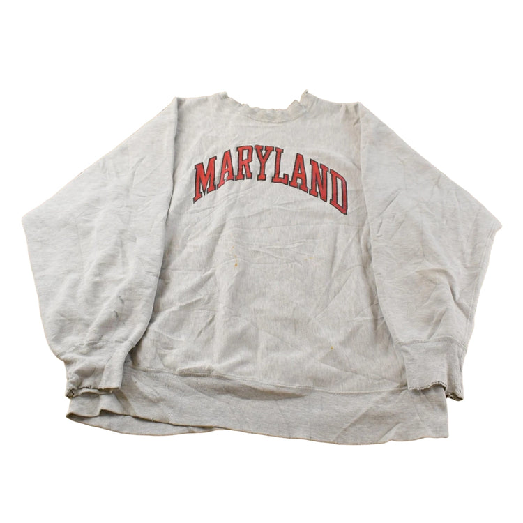 Vintage 1980s University Of Maryland Champion Reverse Weave Crewneck Sweatshirt Men's 2XL