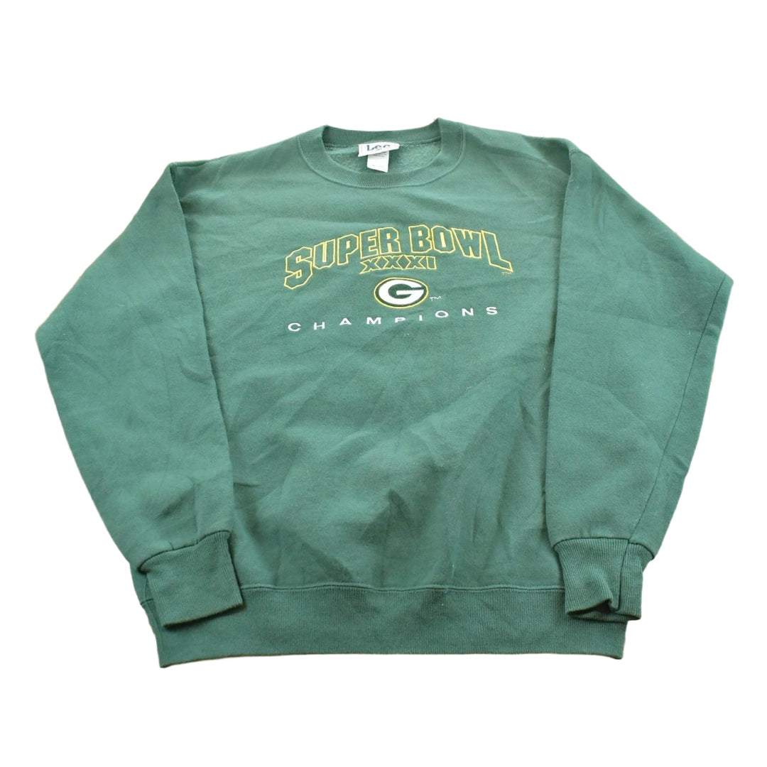 Vintage 1997 Lee Sport Green Bay Packers Superbowl 31 Crewneck Sweatshirt Men's M