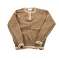 True Vintage 1960s Lady Clansmen Scottish Shetland Wool Knit Henley Collar Sweater Women's XXS