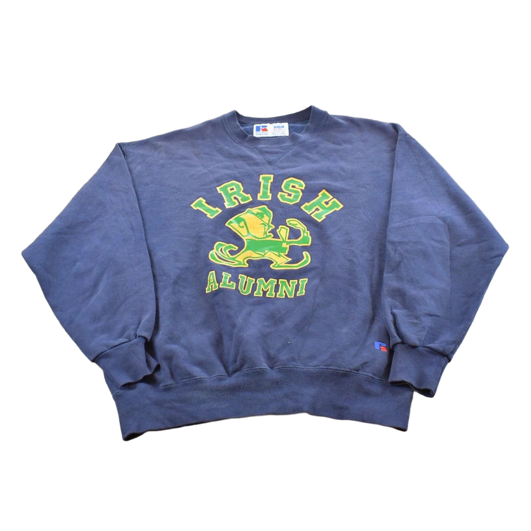 Vintage 1990s Russell Athletic Notre Dame Fighting Irish Alumni Collegiate Crewneck Sweatshirt Men's L