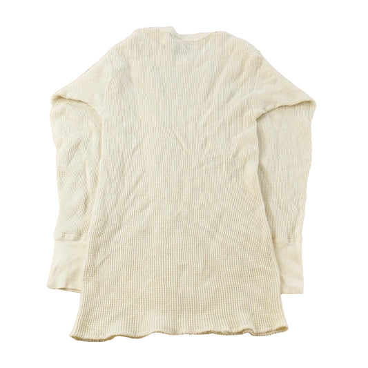 Vintage 1970s Sears Thermal Waffle Knit Long Sleeve Shirt Men's S-M