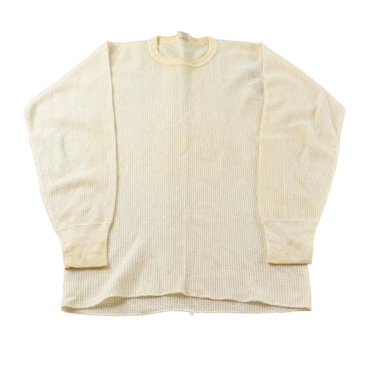 Vintage 1970s J.E. Morgan Long Johns Thermal Waffle Knit Long Sleeve Shirt Men's L-XL