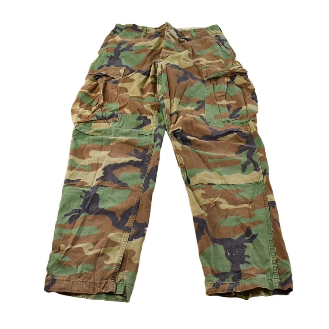 Vintage 2000s Army Military Woodland Camo Cargo Pants Men's Small