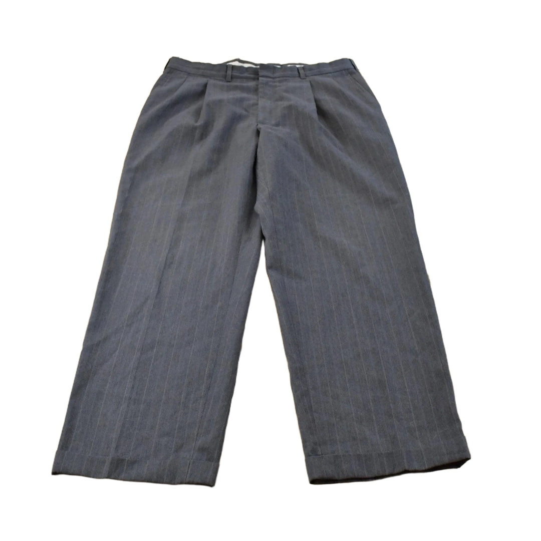 Vintage 1970s Pleated Pinstripe Trousers Men's 34 x 29.5
