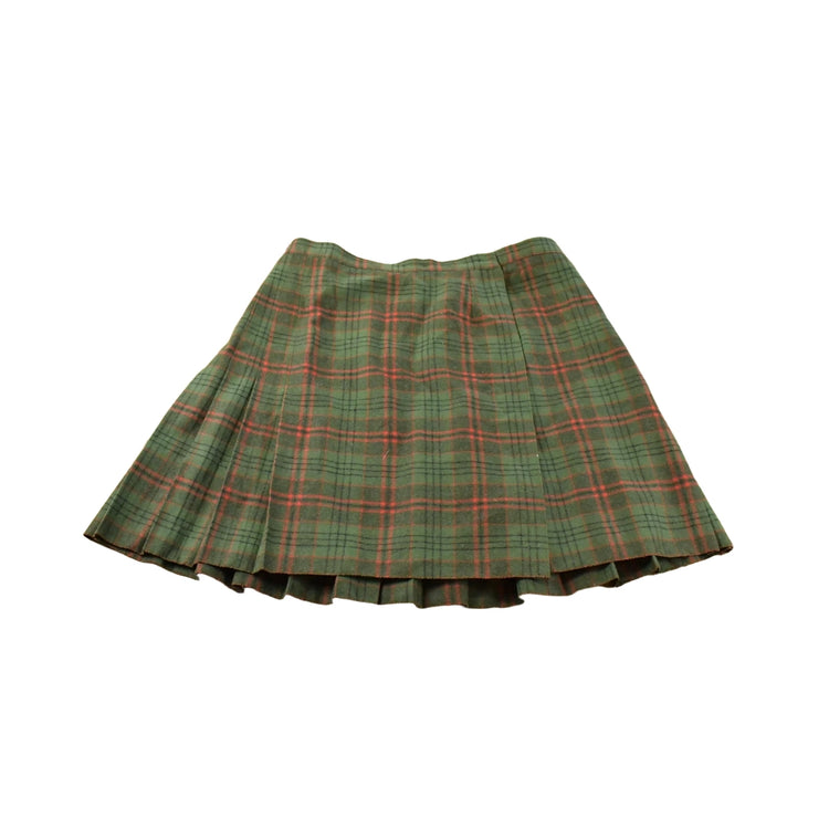 Vintage 1980s Kitz Pickles Wool Tartan Plaid Skirt Women's 33