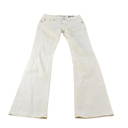 Vintage Y2K Miss Me White Bedazzled Low Rise Jeans Women's 28