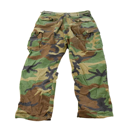 Vintage 2000s Army Military Woodland Camo Cargo Pants Men's Medium