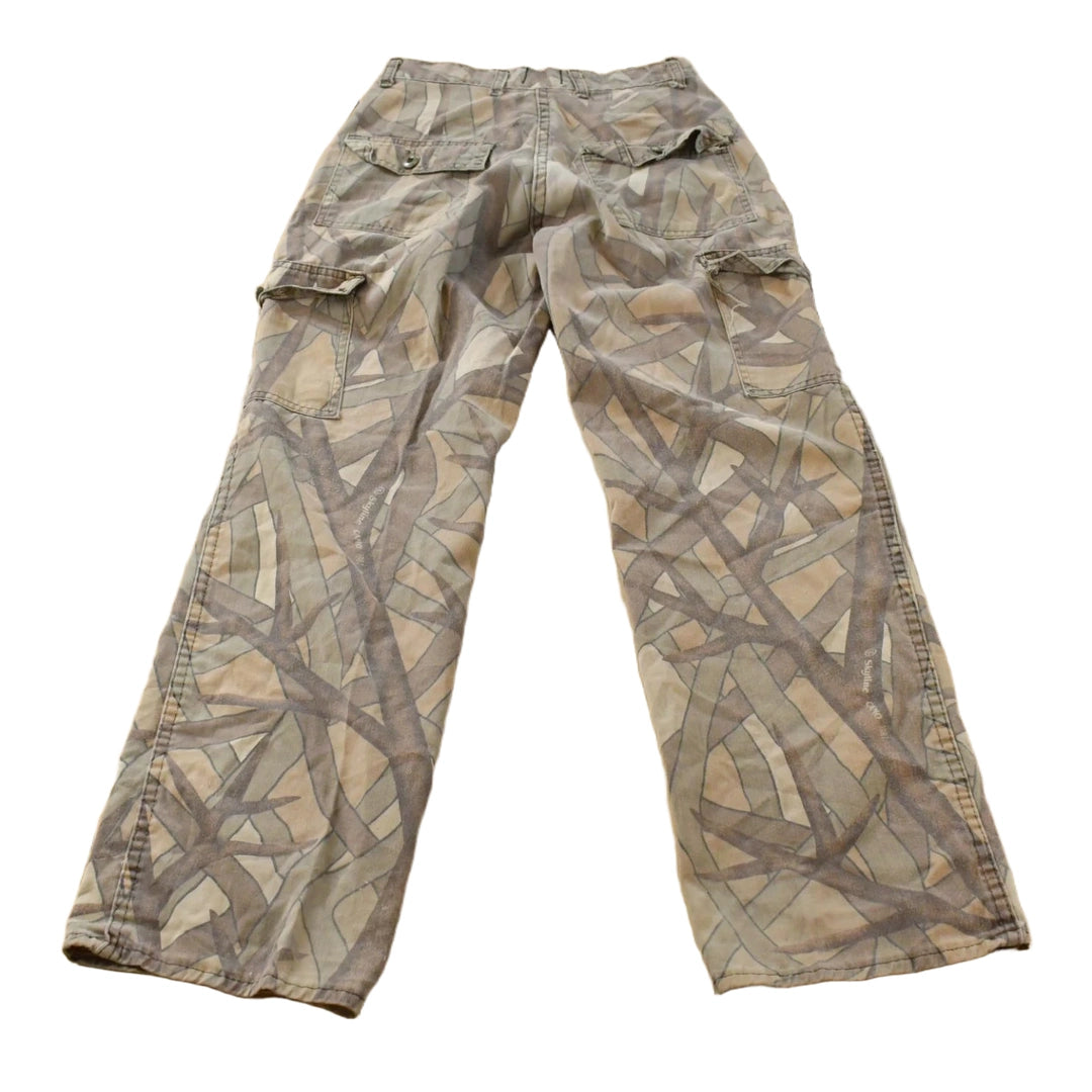 Vintage 1980s Melton Wintermaster Outdoors Tree Camo Cargo Hunting Pants Men's Small