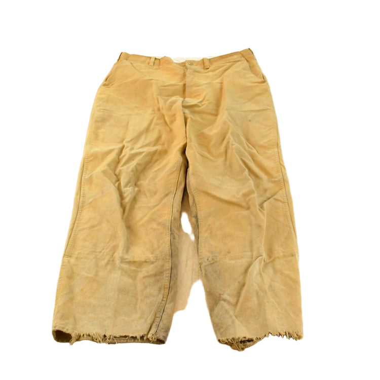 True Vintage 1960s Thrashed Blue Bill by Red Head Hunting Canvas Field Pants Men's 32 x 26
