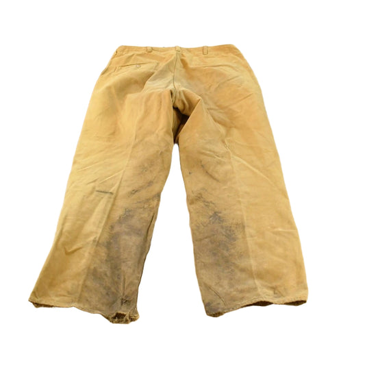 True Vintage 1960s Thrashed Blue Bill by Red Head Hunting Canvas Field Pants Men's 32 x 26