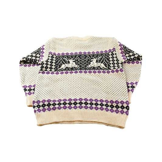 Vintage 1990s Skjaeveland Wool Nordic Knit Sweater Men's M