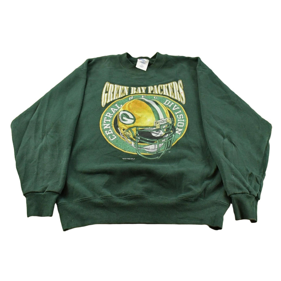 Vintage 1990s Green Bay Packers NFL Crewneck Sweatshirt Men's L