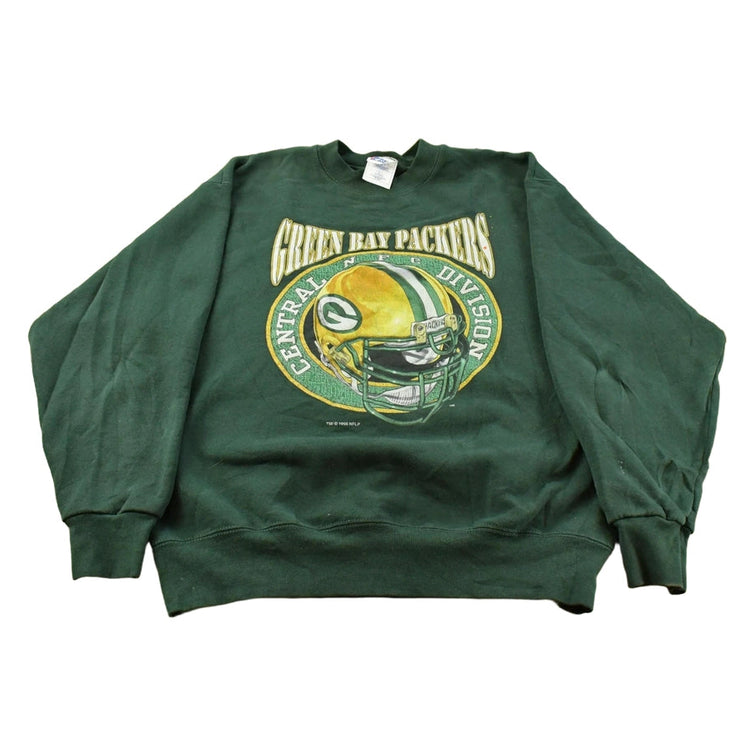 Vintage 1990s Green Bay Packers NFL Crewneck Sweatshirt Men's L