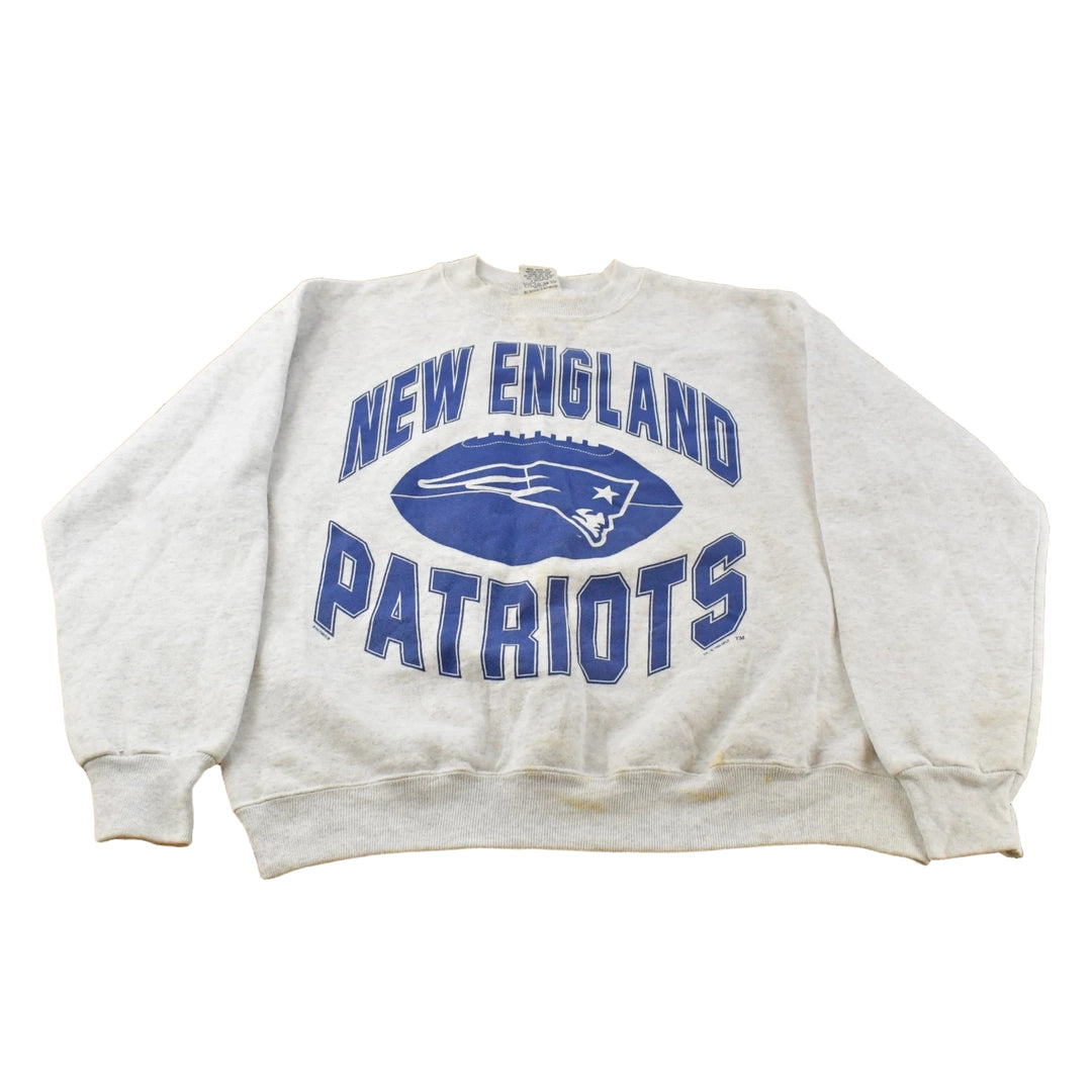 Vintage 1990s New England Patriots Crewneck Sweatshirt Men's L