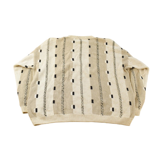 Vintage 1990s Henry Grethel Studio Abstract Knit Crewneck Sweater Mens XL